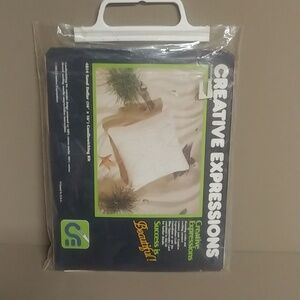 Creative Expressions Candlewicking Craft Kit Sand Dollar Throw Pillow NIP